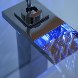 Widespread Single Handle One Hole in Chrome Bathroom Sink Tap