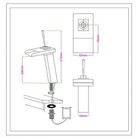 Widespread Single Handle One Hole in Chrome Bathroom Sink Tap