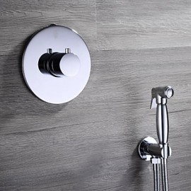 Contemporary Chrome Finish Brass Bidet Faucet