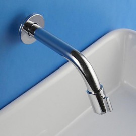 Contemporary Chrome Finish Brass One Hole Handle Free Sink Faucet