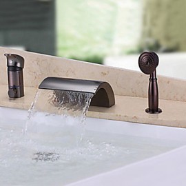 Mlfalls New Sanitary Fittings Deck Mounted Brass Finish Oil-Rubbed Bronze Bathtub Hand Shower Faucet