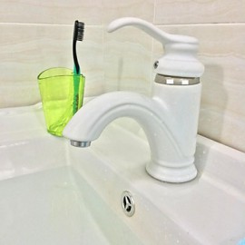 Modern Style Oil-Rubbed Ceramic Glaze Strengthen Porcelain One Holes Single Handle Ceramic Faucet