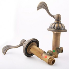 New Antique Bronze Bathroom Basin Faucet Vessel Sink Mixer Tap Double Handle