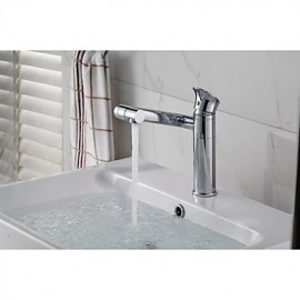 New Arrival Bathroom Brass Chrome Finish 360 Degree Rotating Spout And Body Single Handle Single Hole Basin Faucet