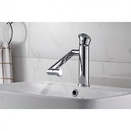 New Arrival Bathroom Brass Chrome Finish 360 Degree Rotating Spout And Body Single Handle Single Hole Basin Faucet