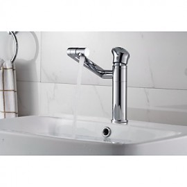 New Arrival Bathroom Brass Chrome Finish 360 Degree Rotating Spout And Body Single Handle Single Hole Basin Faucet