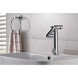 New Arrival Bathroom Brass Chrome Finish 360 Degree Rotating Spout And Body Single Handle Single Hole Basin Faucet