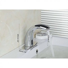 New Waterfall Chrome Touch Free Automatic Sensor Tap Sink Hot Cold Mixer Faucet