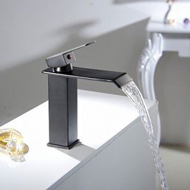 Oil Rubbed Bronze Waterfall Bathroom Sink Vessel Faucet Lavatory Vanity Basin Mixer Tap