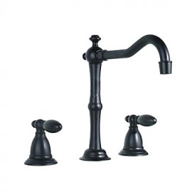 Oil Rubbed Bronze Widespread Bathroom Sink Faucet