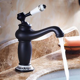 Oil-Rubbed Bronze One Hole Single Handles Bathroom Sink Faucet