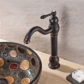 Antique Oil-Rubbed Bronze Finish Single Handle Bathroom Sink Faucet