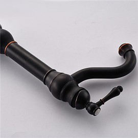 Antique Oil-Rubbed Bronze Finish Single Handle Bathroom Sink Faucet