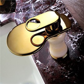 Art Deco / Retro Waterfall Brass Ti-Pvd