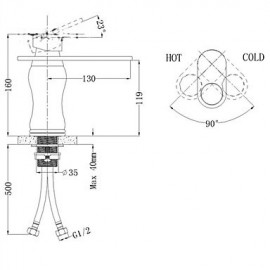 Art Deco / Retro Waterfall Brass Ti-Pvd