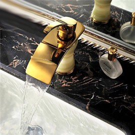 Art Deco / Retro Waterfall Brass Ti-Pvd