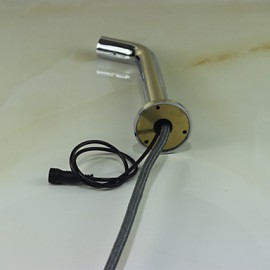 Sensor Contemporary Hands Free Bathroom Sink Faucet-Chrome Finish