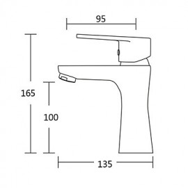 Contemporary White Spray Chrome Finish Brass One Hole Single Handle Sink Faucet (Short)