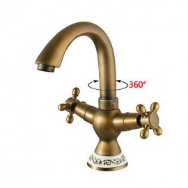Bathroom Sink Faucet With Antique Brass Finish Antique Design Faucet
