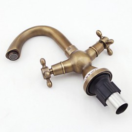 Bathroom Sink Faucet With Antique Brass Finish Antique Design Faucet