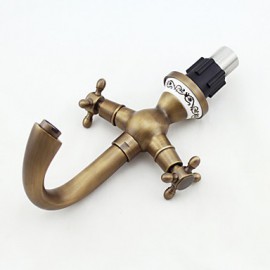 Bathroom Sink Faucet With Antique Brass Finish Antique Design Faucet