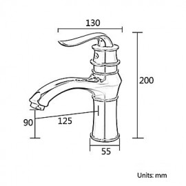 Contemporary Brass Bathroom Sink Faucet - Chrome Finish(Short)