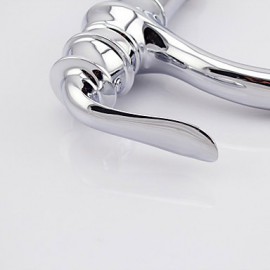 Contemporary Brass Bathroom Sink Faucet - Chrome Finish(Short)