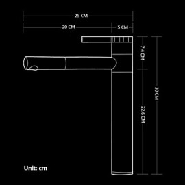 White Bathroom Single Handle One Hole Sink Faucet With Rotating Spout(High)