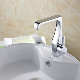 Single Handle Chrome Centerset Bathroom Sink Faucet