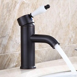 Single Handle Orb Centerset Bathroom Sink Faucet