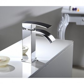 Single Handle Waterfall Bathroom Vanity Sink Vessel Faucet With Extra Large Rectangular Spout Lavatory Mixer Tap Chrome