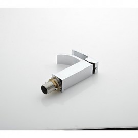 Single Handle Waterfall Bathroom Vanity Sink Vessel Faucet With Extra Large Rectangular Spout Lavatory Mixer Tap Chrome