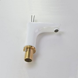 Single Lever Brass Spray Short Bathroom Basin Sink Tap Chrome Deck Mount Sink Faucet