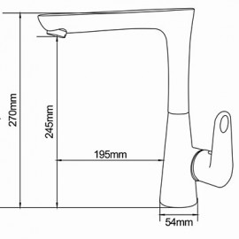 Solid Brass Chrome Finish Basin Faucet Kitchen Sink Faucet Taps
