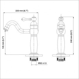 Solid Brass Single Handle Contemporary Ti-Pvd Finish Bathroom Sink Faucet