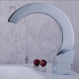 Special Design Chrome Finish Double Handle Single Hole Bathroom Sink Faucet