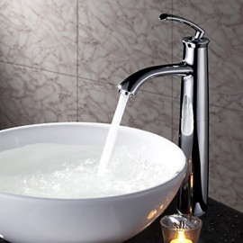 Centerset Solid Brass Bathroom Sink Faucet (Chrome Finish)