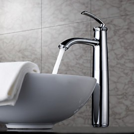 Centerset Solid Brass Bathroom Sink Faucet (Chrome Finish)