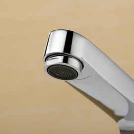 Chrome Finish Centerset Single Handle Brass Bathroom Sink Faucet