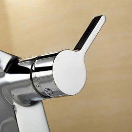 Chrome Finish Centerset Single Handle Brass Bathroom Sink Faucet