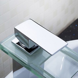 Color Changing Led Waterfall Bathroom Sink Faucet