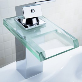 Color Changing Led Waterfall Bathroom Sink Faucet