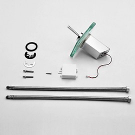 Color Changing Led Waterfall Bathroom Sink Faucet (Glass Spout)