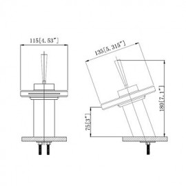 Color Changing Led Waterfall Bathroom Sink Faucet (Glass Spout)