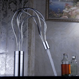 Post Modern Brass Bathroom Sink Faucet (Chrome Finish)