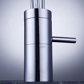 Post Modern Brass Bathroom Sink Faucet (Chrome Finish)