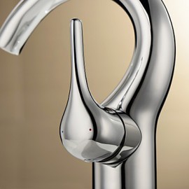 Single Handle Centerset Solid Brass Chrome Finish Bathroom Sink Faucet