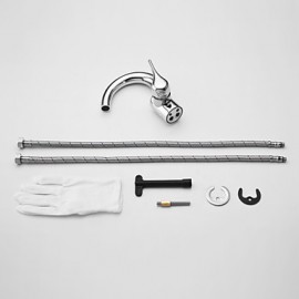 Single Handle Centerset Solid Brass Chrome Finish Bathroom Sink Faucet