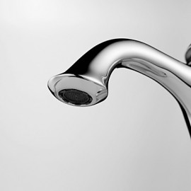 Solid Brass Chrome Finish Single Handle Centerset Bathroom Sink Faucet