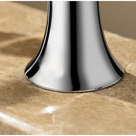 Solid Brass Chrome Finish Two Handles Widespread Bathroom Sink Faucet